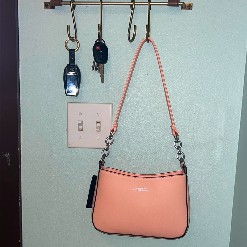 French Connection Shoulder / Wrist Bag in Mellow Peach